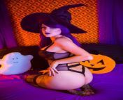 Halloween's witch cosplay by Darshelle Stevens from darshelle stevens lewd cosplay and boudoir