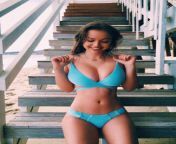 Sophie Mudd in a blue bikini from sophie mudd mini bikini nude porn video leaked