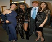 Ghislaine Maxwell, Naomi Campbell, Donald Trump, and Melania Trump. from teanna trump sister