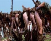 In braveheart (1995), a bunch of Scottish soldiers moon the English archers. When the English fire at them, we see that some of them couldn’t get their shields up in time, meaning that at least one guy got an arrow right up the ass. from english bf ww