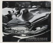 in 1947, Evelyn McHale fell on top of a limousine from the Empire State Building. This picture taken from an art student, named &#34;the repose of Evelyn, continues to fascinate to this day. from 뒤태미인 evelyn